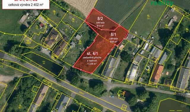 Prodej stavebního pozemku 2 402 m², Chodský Újezd, okres Tachov