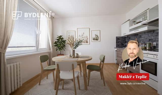 Prodej bytu 1+1 36 m², Karla Čapka, Krupka – Maršov, okres Teplice