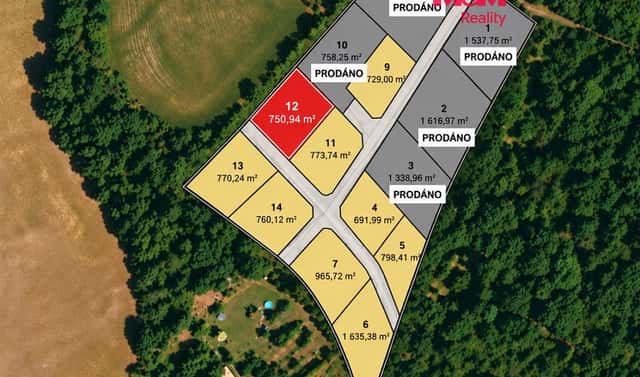 Prodej stavebního pozemku 751 m², Líšťany, okres Plzeň-sever