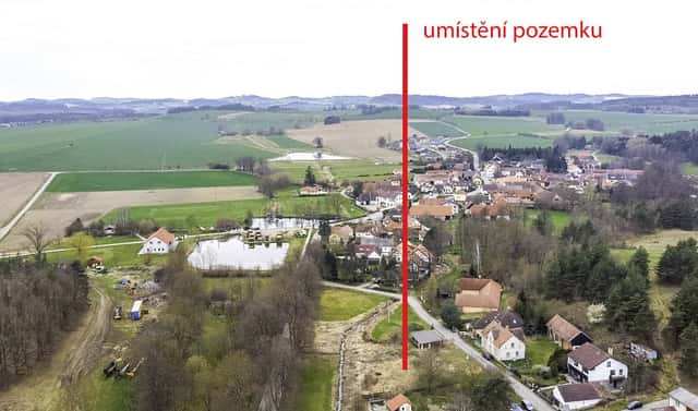 Prodej stavebního pozemku 907 m², Hajany, okres Strakonice