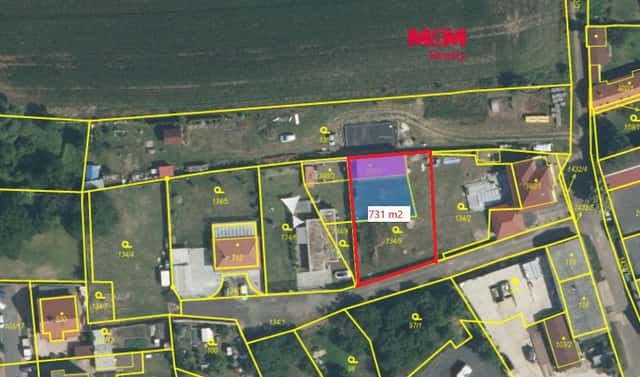 Prodej stavebního pozemku 731 m², K Trávníku, Budyně nad Ohří, okres Litoměřice