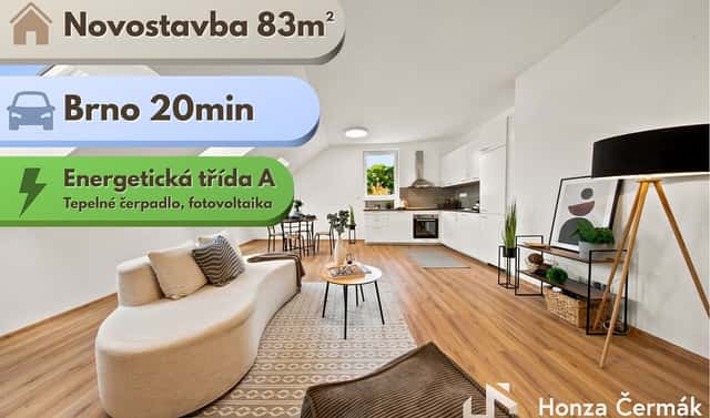 Prodej bytu 3+kk 83 m², Pohořelice – Smolín, okres Brno-venkov