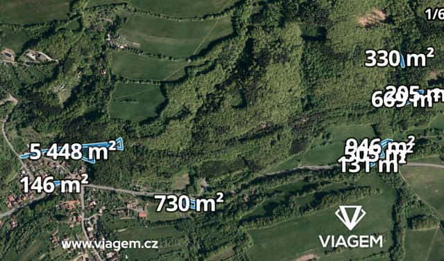 Prodej pole 1 077 m², Bratřejov, okres Zlín