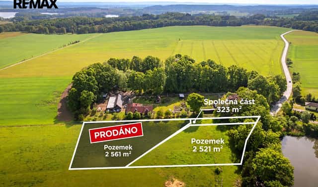 Prodej stavebního pozemku 2 521 m², Záboří, okres České Budějovice