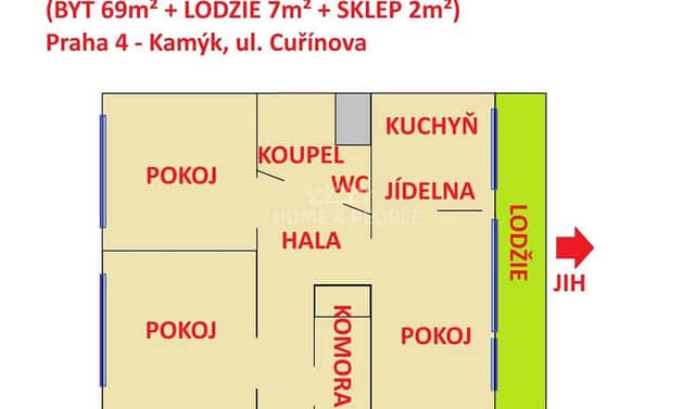 Prodej bytu 3+1 78 m², Cuřínova, Praha 4 – Kamýk