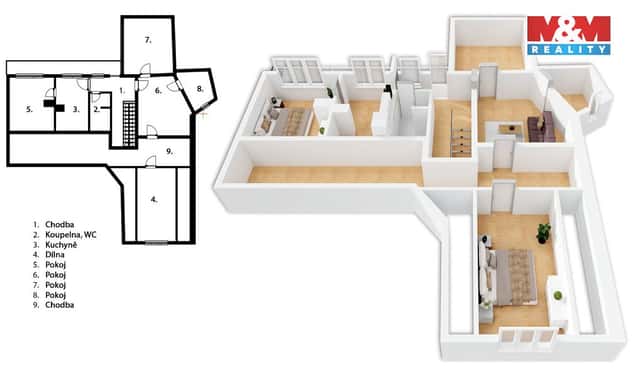 Prodej domu 195 m² s pozemkem 311 m², Dzbel, okres Prostějov