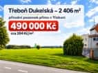 Pozemek Třeboň 2 406 m² – 490 000 Kč, okres Jindřichův Hradec