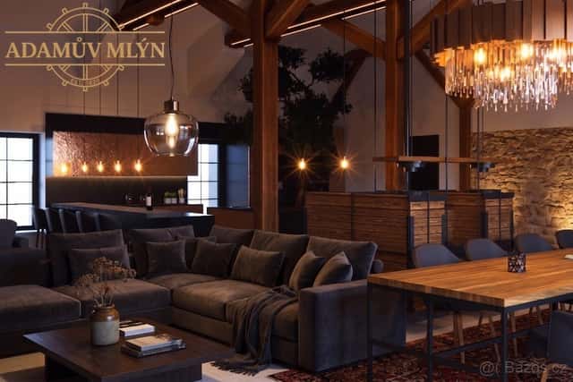 200-letý mlýn, dnes 273 m2 vč. galerie ve třetím patře. Bes, okres Nový Jičín