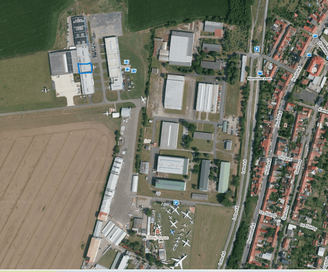 Pronájem leteckého hangáru 493 m² – Letiště Kunovice, okres Uherské Hradiště