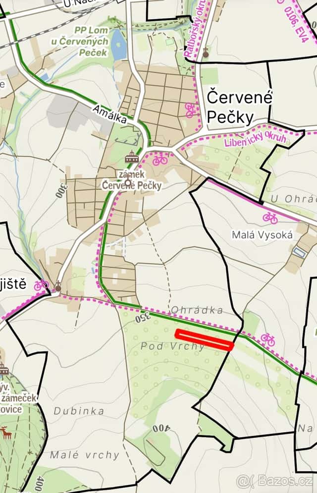 Prodej ovocného sadu 13966 m2 Červené Pečky, okres Kolín