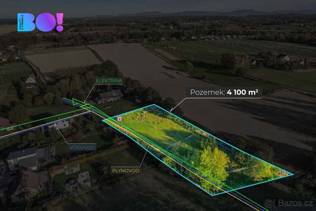 Prodej stavebního pozemku 4 100 m², Albrechtice, okres Karviná