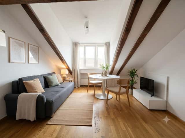 Byt 3+kk,53 m², podkrovní s výtahem,Vyšehrad, Neklanova 20, Praha 2