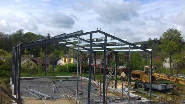 Prodej ocel. konstrukce haly12x18m/4,6m, okres Žďár nad Sázavou