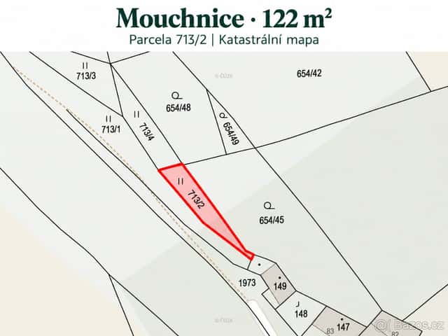 Prodej pozemku 122 m² – Mouchnice, okres Hodonín, okres Vyškov