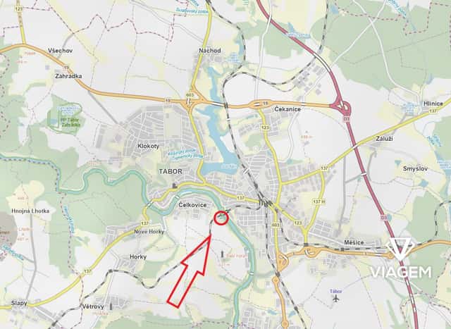 Zahrada 850 m², okres Tábor