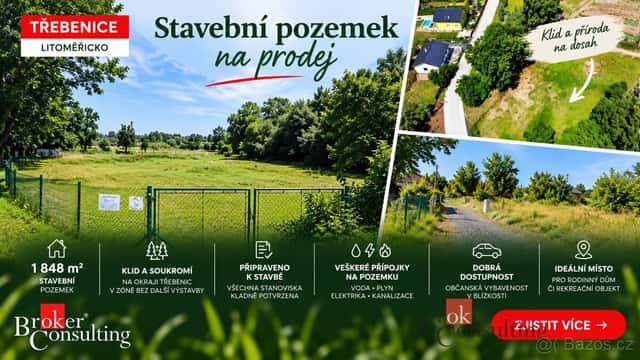 Prodej, pozemky/bydlení, 1848 m2, Třebenice, Litoměřice [ID, okres Litoměřice