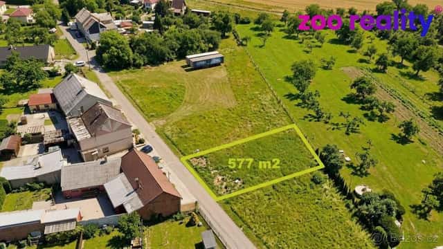 Stavební pozemek 577m2, Lazníky, okres Přerov