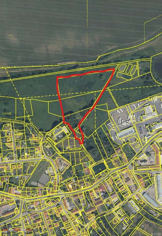 Praha západ obec Chýně 21782m2, okres Praha-západ
