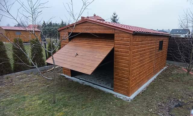Plechová garáž 4x5 -zlatý dub, okres Hradec Králové