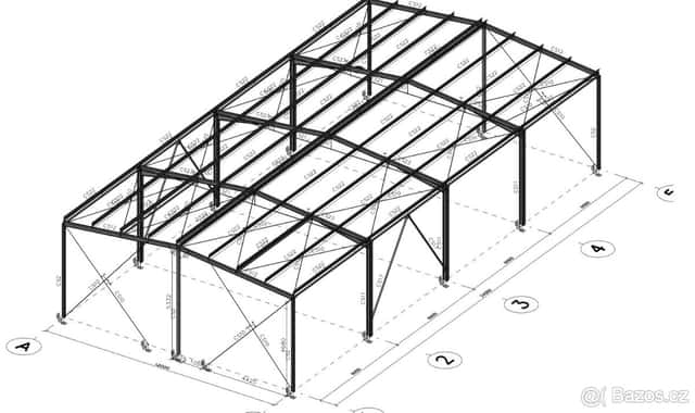Konstrukce 12x24/5,5m, okres Žďár nad Sázavou