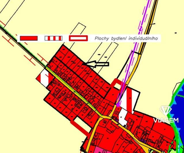 Zahrada 907 m², okres Kolín