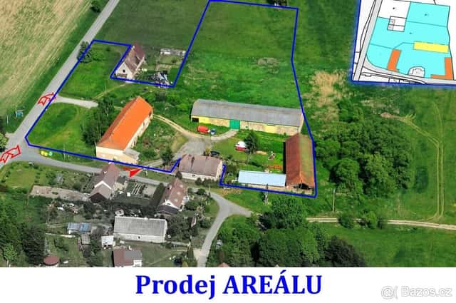 Prodej areálu (sklad, výroba, chov) poblíž Boru u Tachova, okres Tachov