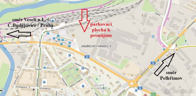 Pronájem parkovacích míst (plochy) Jindřichův Hradec, okres Jindřichův Hradec