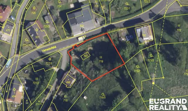 Prodej stavebního pozemku 887 m², Krásná Lípa, ev.č. 06012, okres Děčín