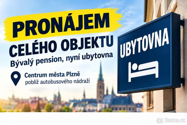 Pronajmu celou budovu – ubytovnu v centru Plzně, okres Plzeň-město