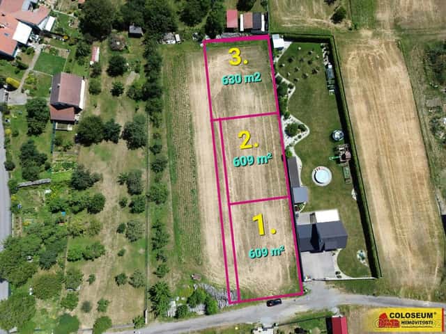 Štěchov, pozemek 609 m², sítě - pozemek, ev.č. V3353BL032, okres Blansko