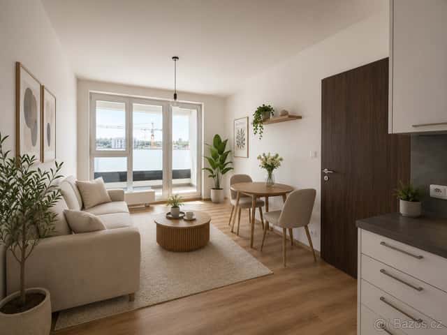 Prodej bytu 2+kk/L, 50,3 m², GS, sklep, Vysočany, Pod Harfou, Praha 9
