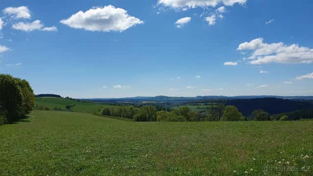 Víchovská Lhota výhled Krkonoše, okres Semily