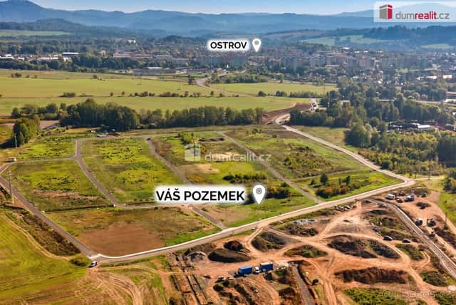 Prodej stavebního pozemku ve Kfelích, Ostrov, okr. Karlovy V, okres Karlovy Vary