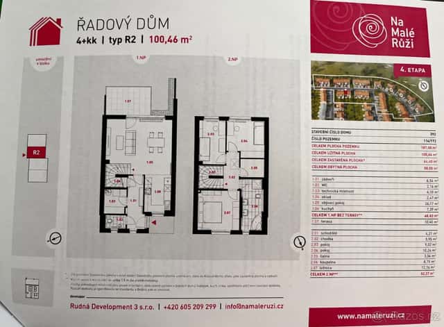 Rodinný dům 4+kk 101 m2, třída B a pozemek 187 m2, okres Praha-západ