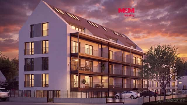 Novostavba bytu 2+KK s balkonem 19 m2 1.03, okres Mělník