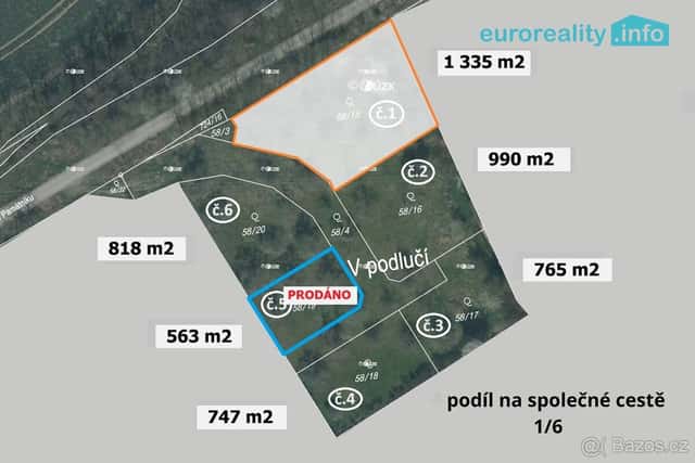 Prodej, stavební pozemek pro 1-2 domy, 1 335 m2, Plzeň - Bož, okres Plzeň-město