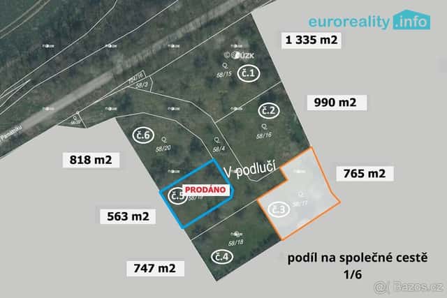 Prodej, stavební pozemek, 765 m2, Plzeň - Božkov, okres Plzeň-město
