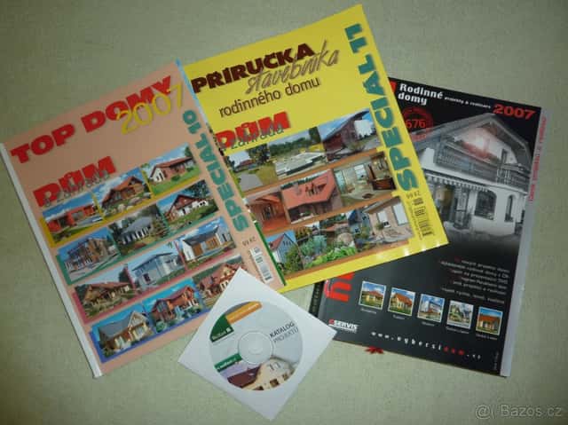 Prodám knihy s projekty domů, okres Chrudim