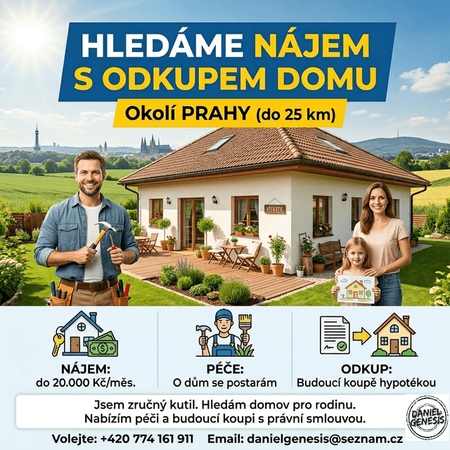 DLOUHODOBÝ NÁJEM DOMU S MOŽNOSTÍ BUDOUCÍHO PŘEVODU DO 25 Km, Praha 4