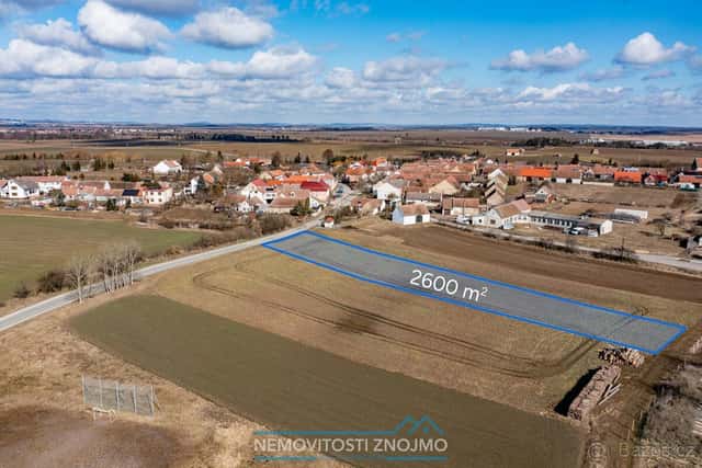 Prodej stavebního pozemku 2600m2, k.ú. Ctidružice u Znojma, okres Znojmo
