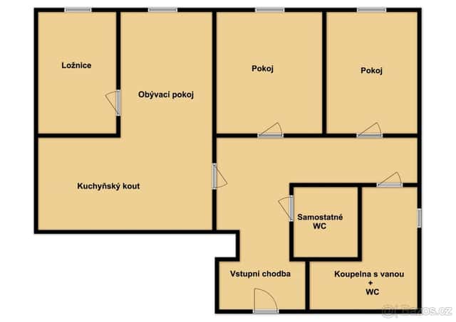 Zděný byt 4+kk, Trutnov, okres Trutnov