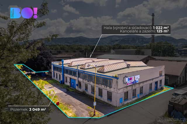 Prodej skladovacího prostoru 1147 m², pozemek 3049 m², Frýdl, okres Frýdek-Místek
