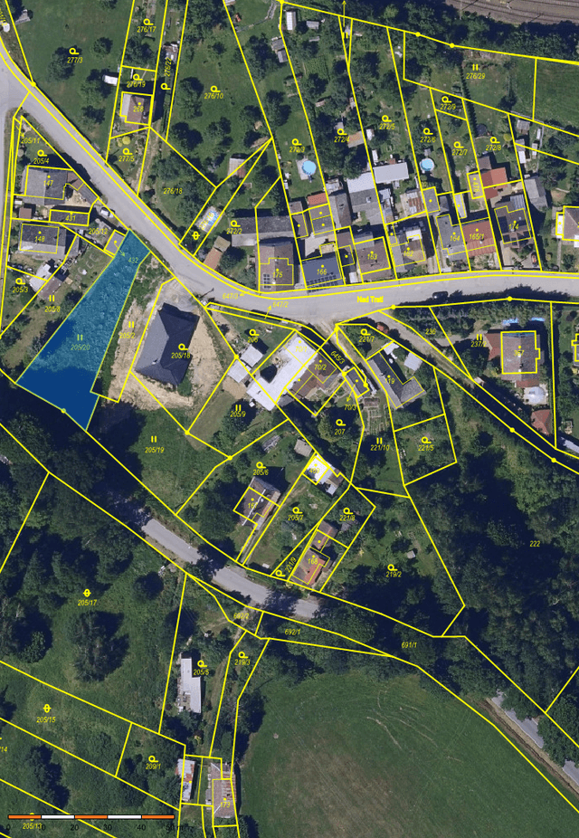 819 m² - stavební pozemek - Pohled, okres Havlíčkův Brod
