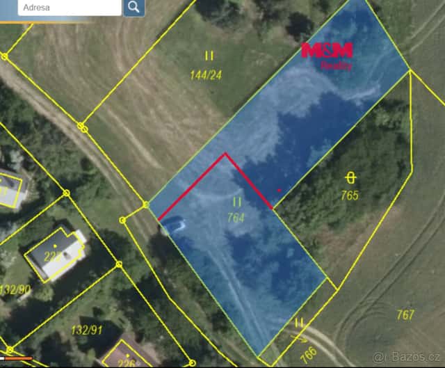 Prodej louky, 668 m², Lipová, okres Prostějov