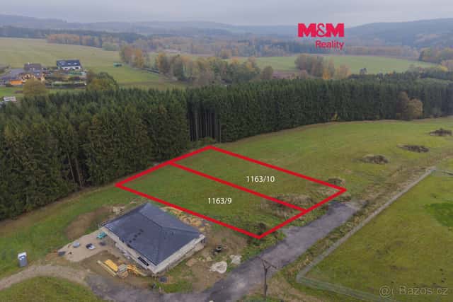 Prodej pozemku k bydlení, 997 m², Krásná, Aš, okres Cheb