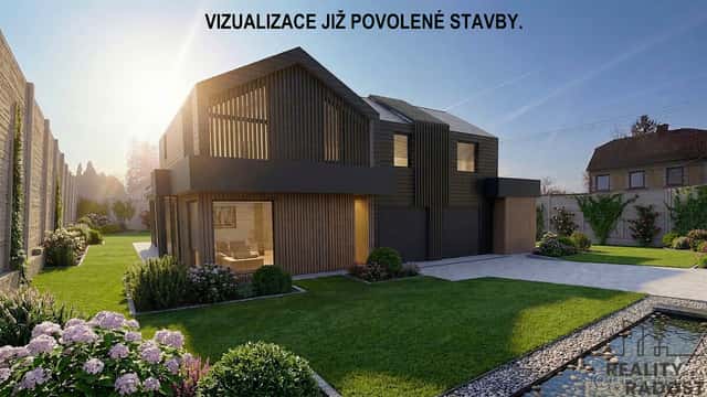 Rozestavěný moderní dům v Pačlavicích, okres Kroměříž