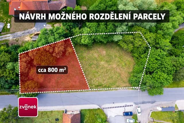 Prodej stavebního pozemku 800 m², Ublo, ev.č. ZL04888, okres Zlín