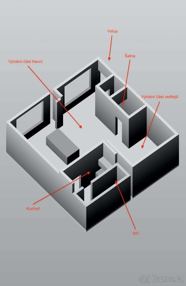Pronájem komerčních prostor 60 m2 v centru Slavičina, okres Zlín