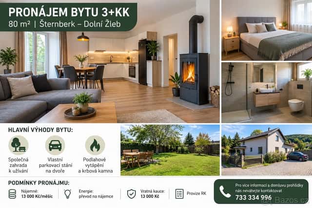 Pronájem bytu 3+kk, okres Olomouc