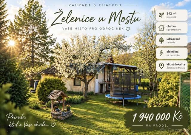 Chata se zahradou, Želenice, okr. Most, okres Most